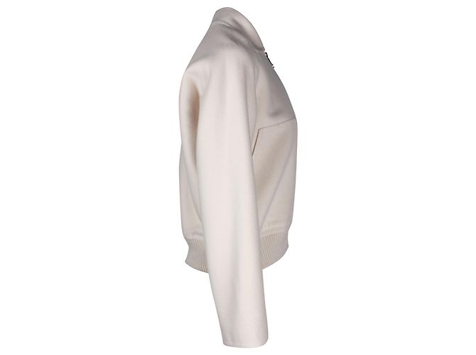 Hermès Hermes foderato Bomber Sided in crema di cashmere Bianco Crudo - vista 2