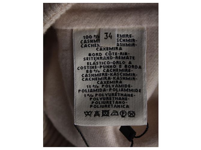 Hermès Hermes foderato Bomber Sided in crema di cashmere Bianco Crudo - vista 5