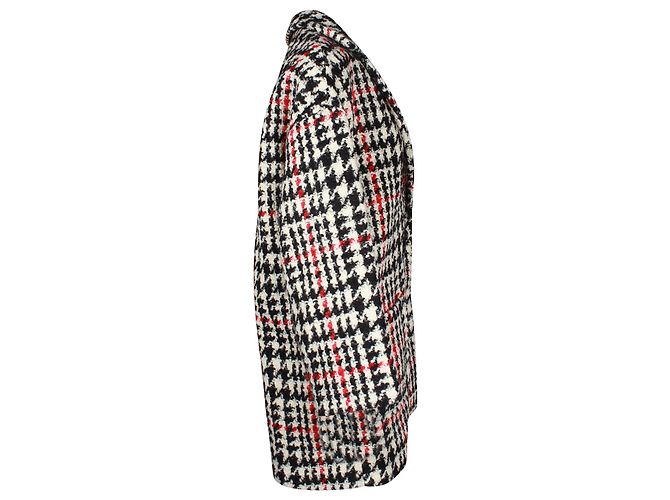 Abrigo extragrande de pata de gallo de Red Valentino en lana virgen negra - vista 2