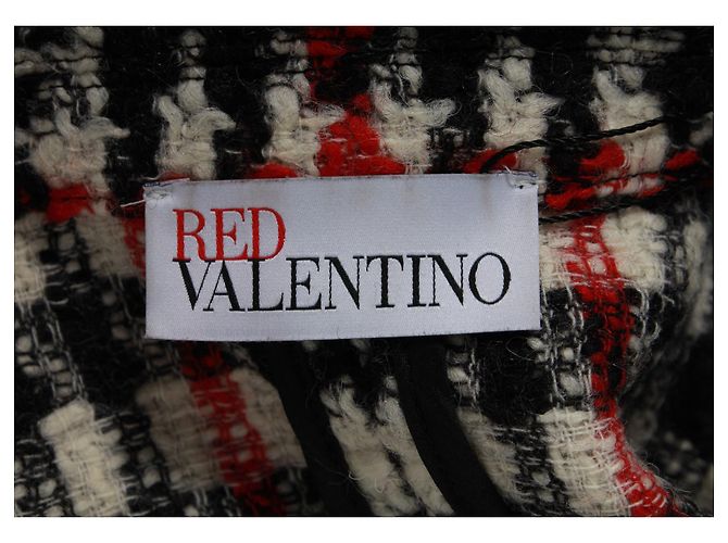 Abrigo extragrande de pata de gallo de Red Valentino en lana virgen negra - vista 4