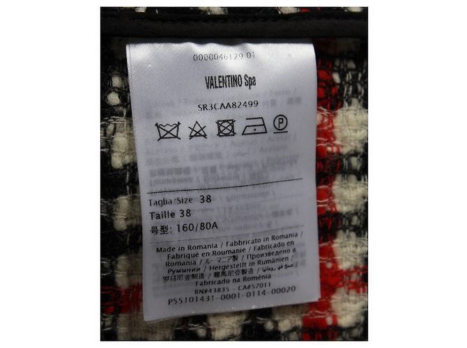 Abrigo extragrande de pata de gallo de Red Valentino en lana virgen negra - vista 5