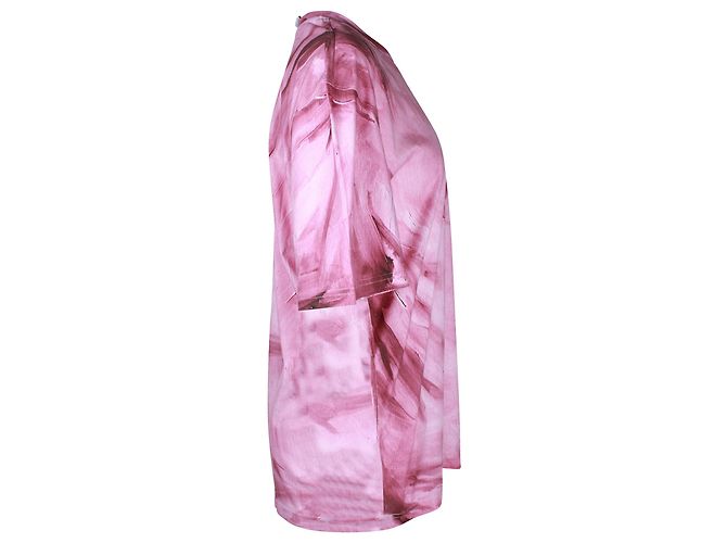 Camiseta de algodón rosa con logo Paint Brush de Moschino - vista 2