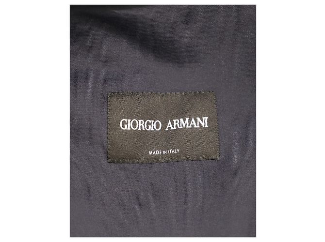 Giacca da abito Giorgio Armani in cotone blu navy - vista 4
