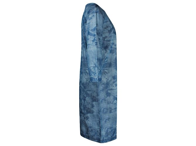Stella Mc Cartney Minivestido con estampado de paisaje en algodón azul de Stella McCartney - vista 2