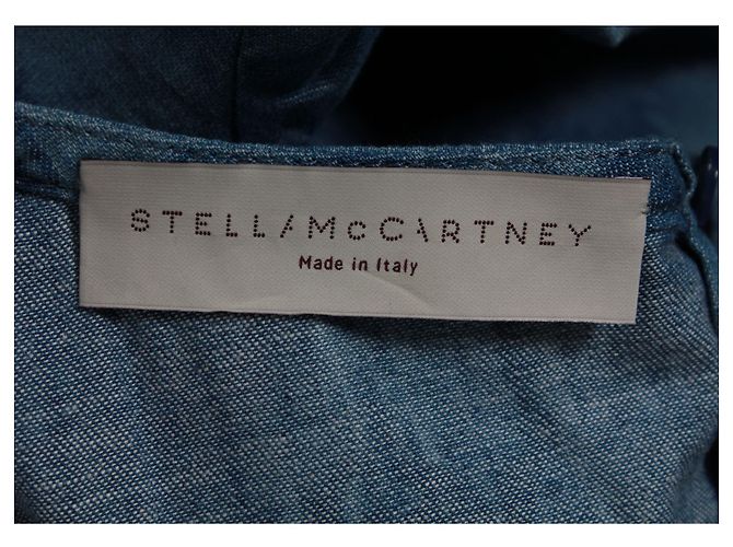Stella Mc Cartney Minivestido con estampado de paisaje en algodón azul de Stella McCartney - vista 4