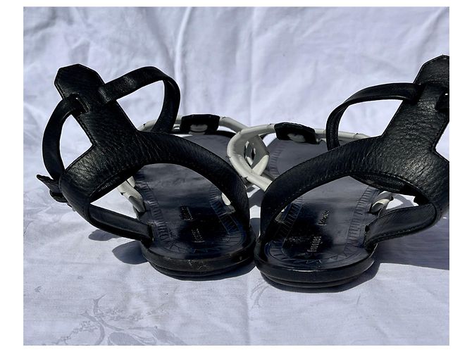 Proenza Schouler Sandali gladiatore bianchi e neri Nero Bianco - vista 6