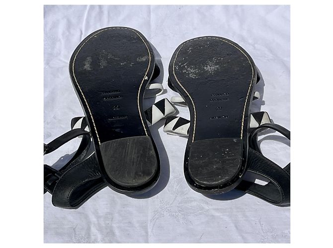Proenza Schouler Sandali gladiatore bianchi e neri Nero Bianco - vista 8