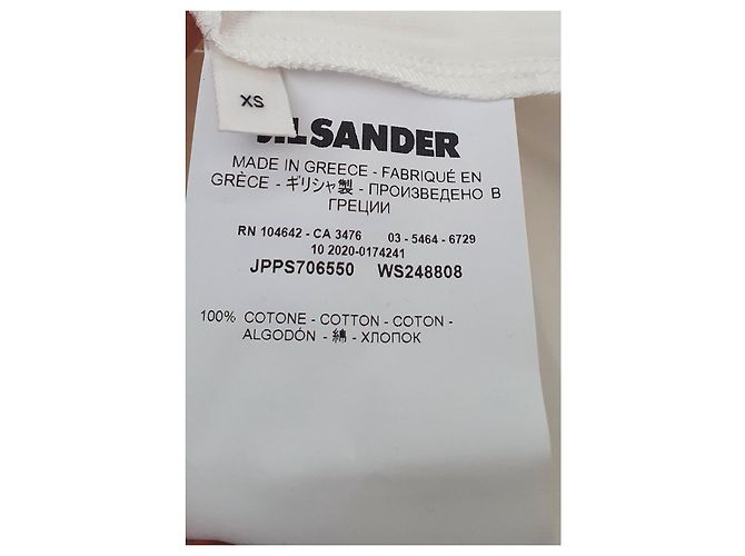 Jil Sander T-Shirt mit weißem Logo aus Baumwolle - Ansicht 7