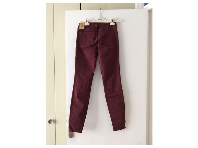 Abercrombie & Fitch Hose Bordeaux Baumwolle - Ansicht 2