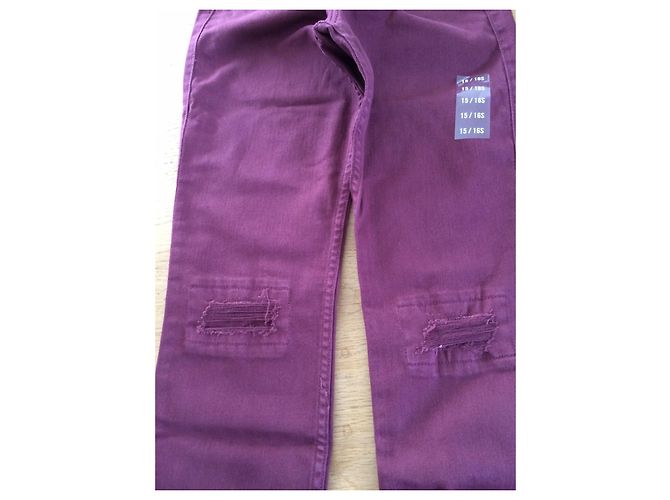 Abercrombie & Fitch Hose Bordeaux Baumwolle - Ansicht 4