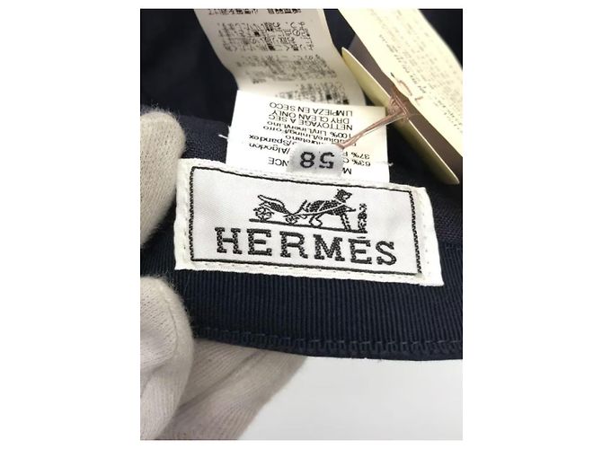 Hermès **Salto di Casquette Cap Hermes Blu navy - vista 4