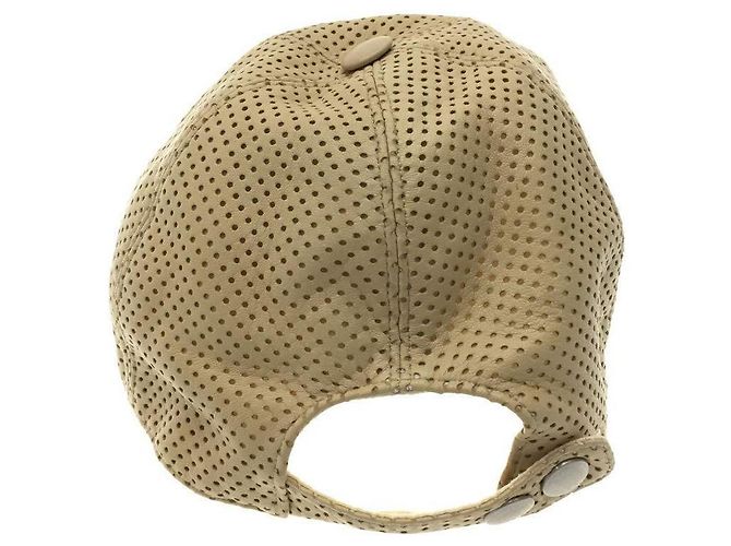Hermès **Berretto Hermes in pelle beige - vista 3