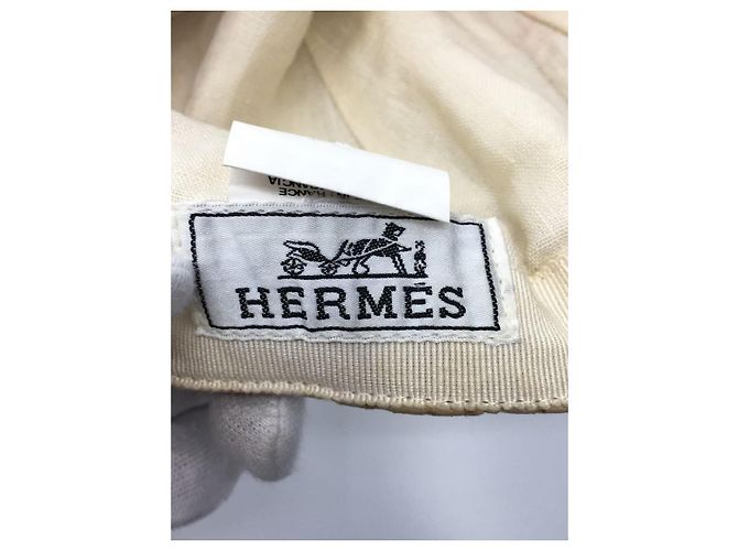 Hermès **Berretto Hermes in pelle beige - vista 5