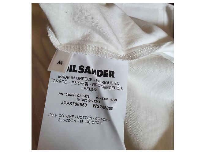 T-shirt Jil Sander Bianca con Logo in Cotone M Bianco - vista 8