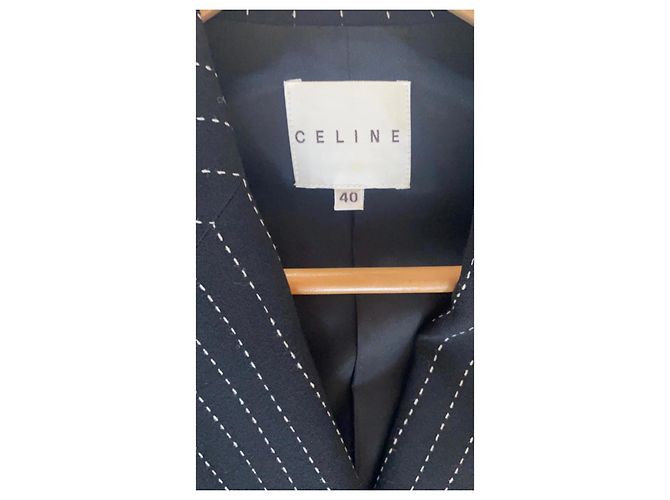 Céline Wool Pantsuit Dark Grey - view 6