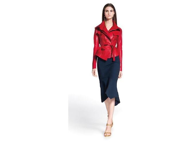 Rote Dior-Lammlederjacke - Ansicht 5