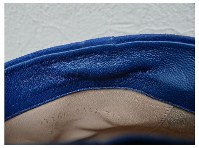 Botines Gianvito Rossi de cuero azul - vista 13