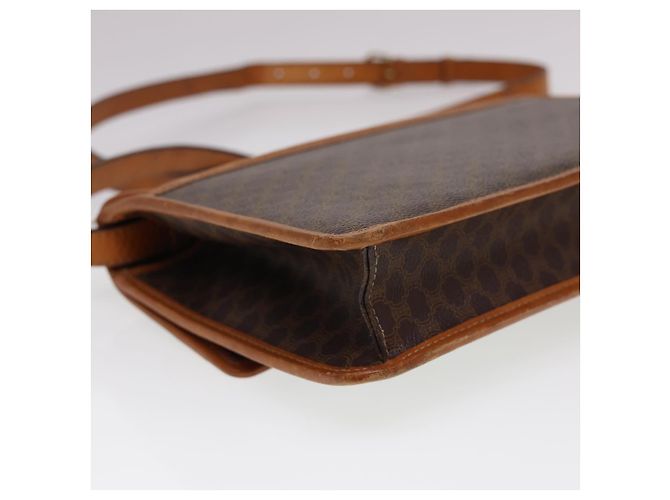 Céline CELINE Macadam Canvas Schultertasche PVC Leder Braun Auth 40101 - Ansicht 16