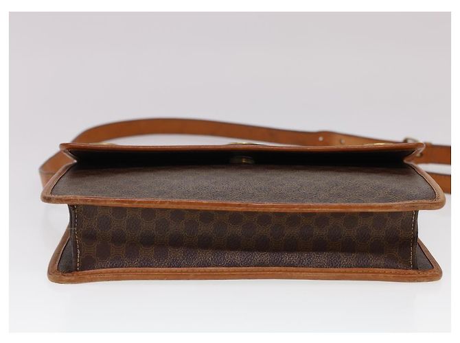 Céline CELINE Macadam Canvas Schultertasche PVC Leder Braun Auth 40101 - Ansicht 5