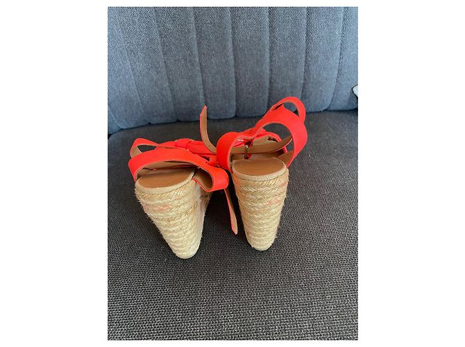 Sandali con zeppa Marc by Marc Jacobs Corallo in cotone - vista 2
