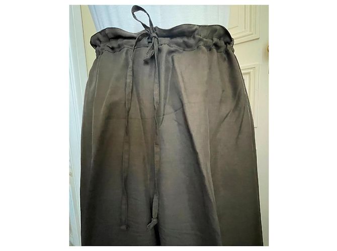 Pantalones Marina Rinaldi de lino marrón Castaño - vista 3