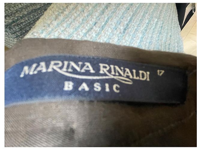 Pantalones Marina Rinaldi de lino marrón Castaño - vista 4