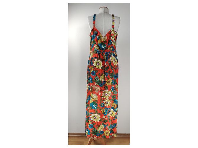Autre Marque King Louie Maxikleid Blumen Viscose Mehrfarben - Ansicht 3
