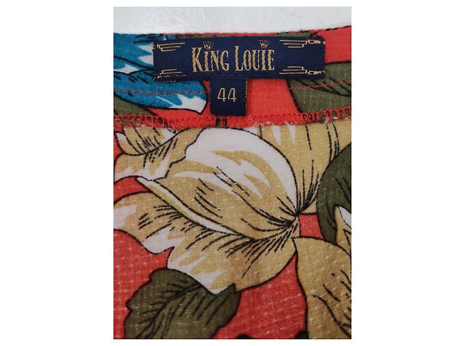 Autre Marque King Louie Maxikleid Blumen Viscose Mehrfarben - Ansicht 4