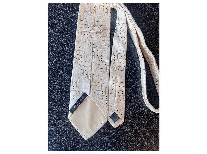 Cravatta Antonio Fusco in seta beige - vista 2