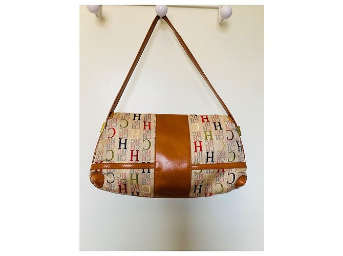 Borsa a mano Carolina Herrera in pelle marrone - vista 2