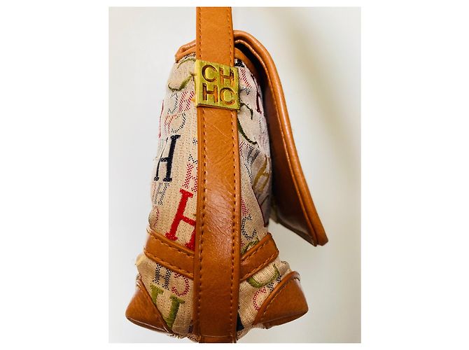 Borsa a mano Carolina Herrera in pelle marrone - vista 4