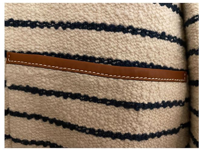 Giacca a camicia Céline in cotone beige - vista 3
