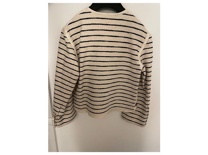 Giacca a camicia Céline in cotone beige - vista 5