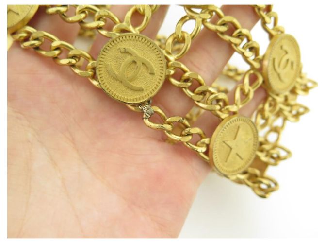 CHANEL GÜRTELKETTE MEDAILLONEN LOGO CC & STERNE 95-103 KETTE GOLDGÜRTEL Golden - Ansicht 5