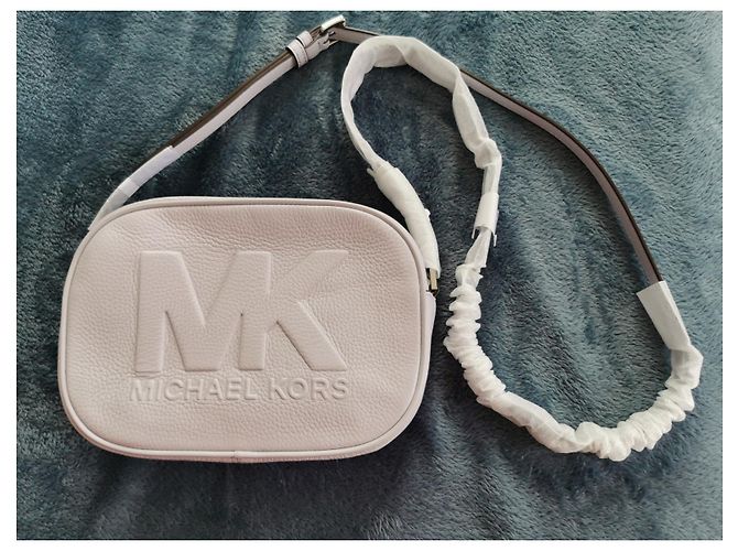 Borsa Michael Kors Parma in pelle martellata viola Porpora - vista 4