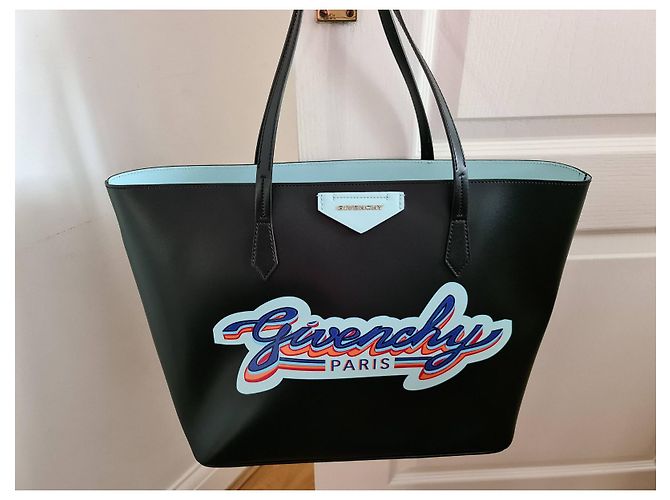 Givenchy-Shopping aus schwarzem Leder - Schwarz - Griffe oben - Ansicht 2