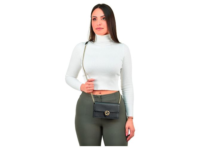 Gucci Borsetta a tracolla Nera Mod. 510314 CAO0G 1000 Nero - vista 11