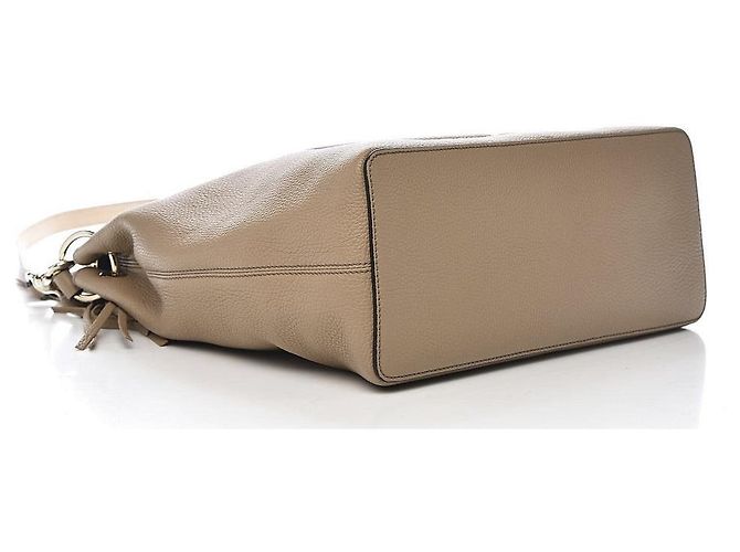 Gucci Borsa a Mano Soho Beige Donna Pelle Cellarius Mod. 536194 A7M0G 2754 - vista 4