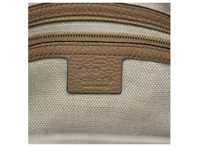 Gucci Borsa a Mano Soho Beige Donna Pelle Cellarius Mod. 536194 A7M0G 2754 - vista 6