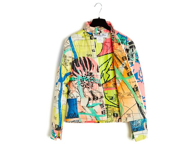 Christian Dior 01H GALLIANO GRAFFITI JACKE EN38 Mehrfarben - Ansicht 2