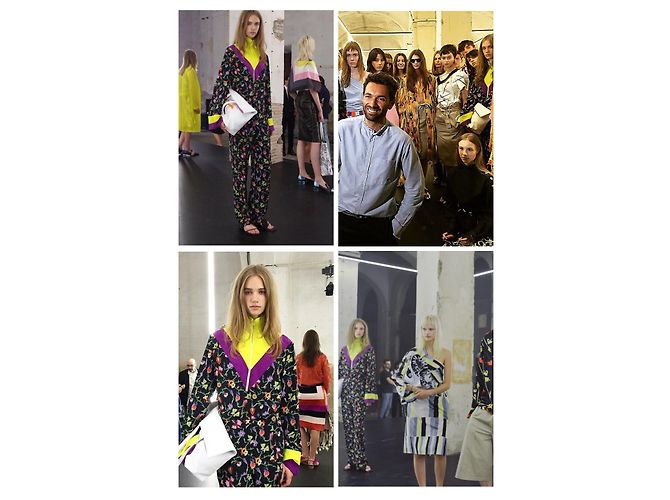 Emilio Pucci Emílio Pucci 2016 Resort Massimo Giorgetti Kleid Tobias Seidentunika Mehrfarben - Ansicht 15