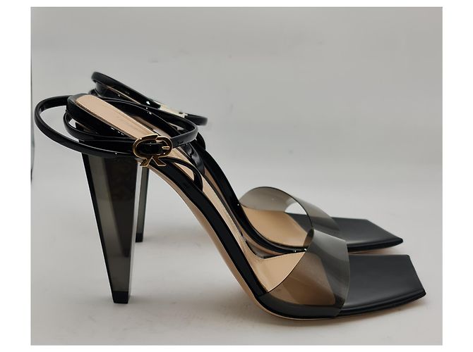 Sandali Gianvito Rossi in vernice nera Nero - vista 11