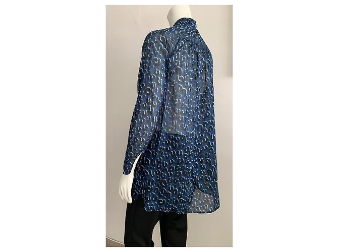 Tunica Louis Vuitton in cotone blu multicolore - vista 3