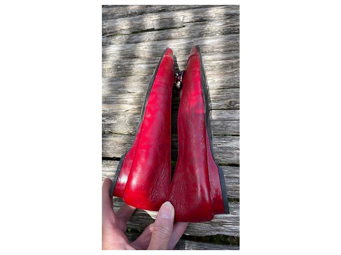 Autre Marque Parallèle Ballerinas aus Leder Rot - Ansicht 2