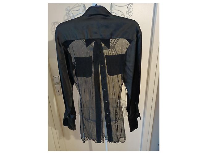 Autre Marque Laurences Elfenbeinbluse Schwarz - Ansicht 4
