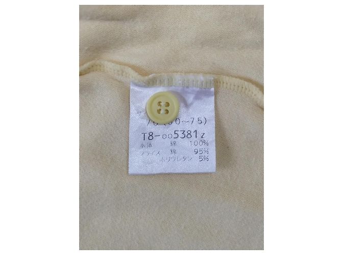Overol Baby Dior de algodón con cuello marinero a rayas amarillo Blanco Crudo - vista 9