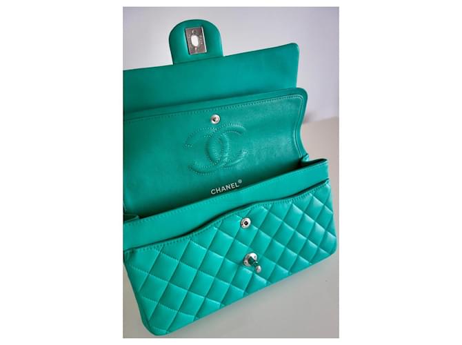Borsa Chanel classica verde - vista 12