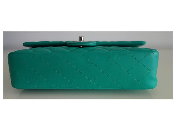 Borsa Chanel classica verde - vista 4