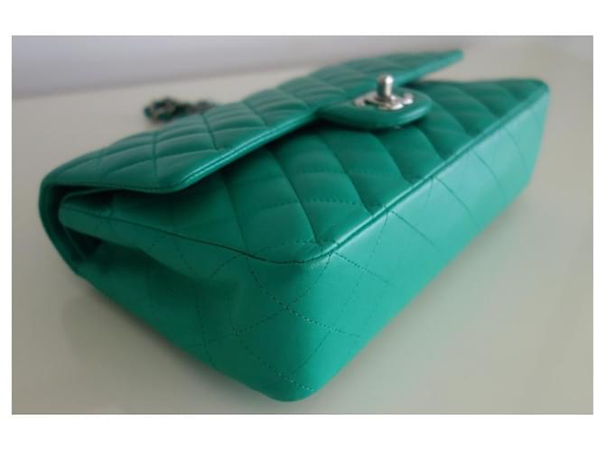 Borsa Chanel classica verde - vista 5