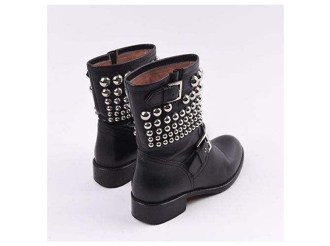 ROSSO VALENTINO GARAVANI Stivaletti EU 38 Leather Nero - vista 3